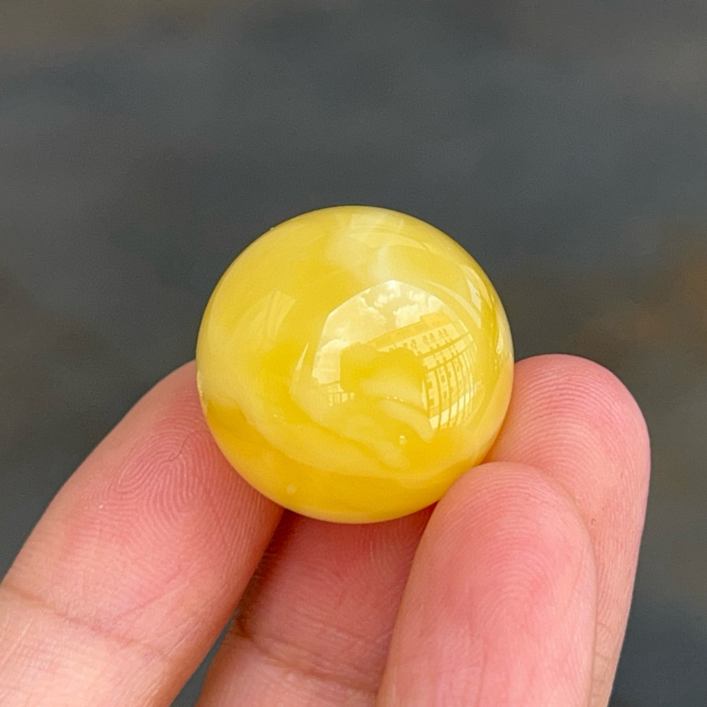 精美蜜蜡圆珠，21.2mm