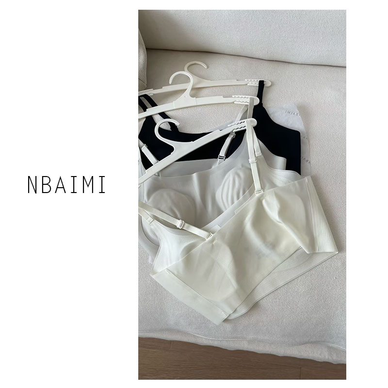 细肩带内衣 春季百搭打底设计感纯色薄款内穿女士舒适文胸