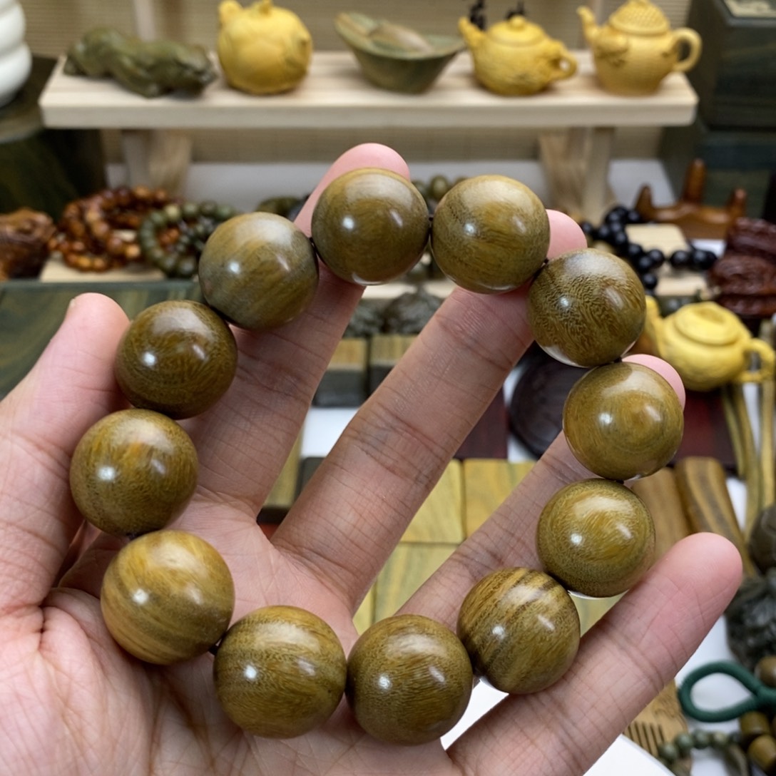 木绿檀木2.0圆珠手串