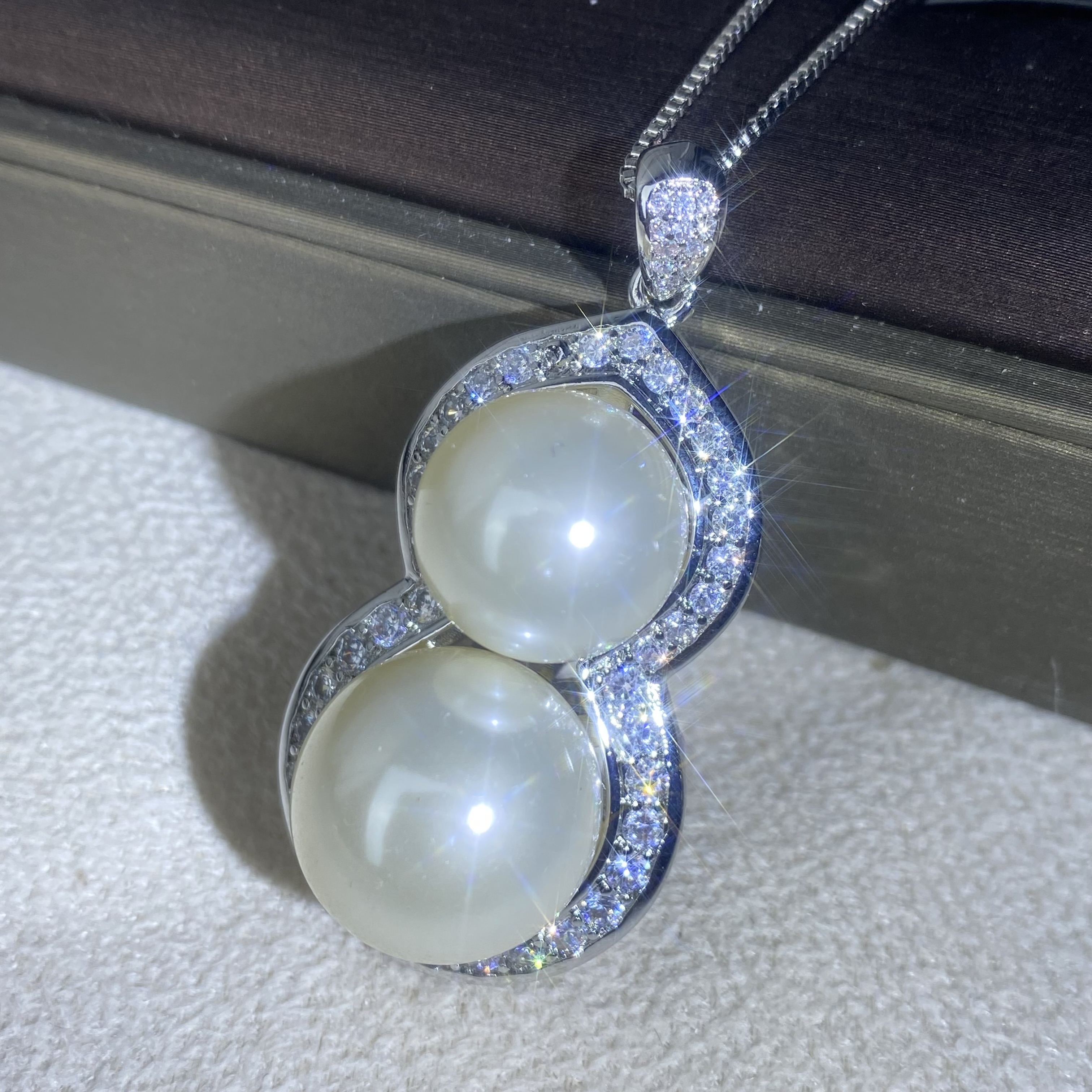 6583【项链】轻奢精品白金色女士项链