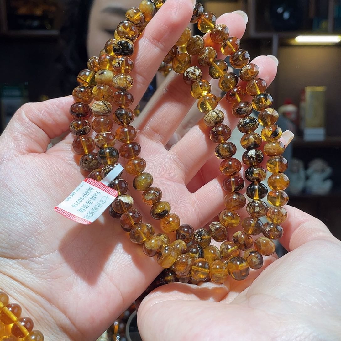 琥珀手链未镶嵌M*思9m蜜蜡