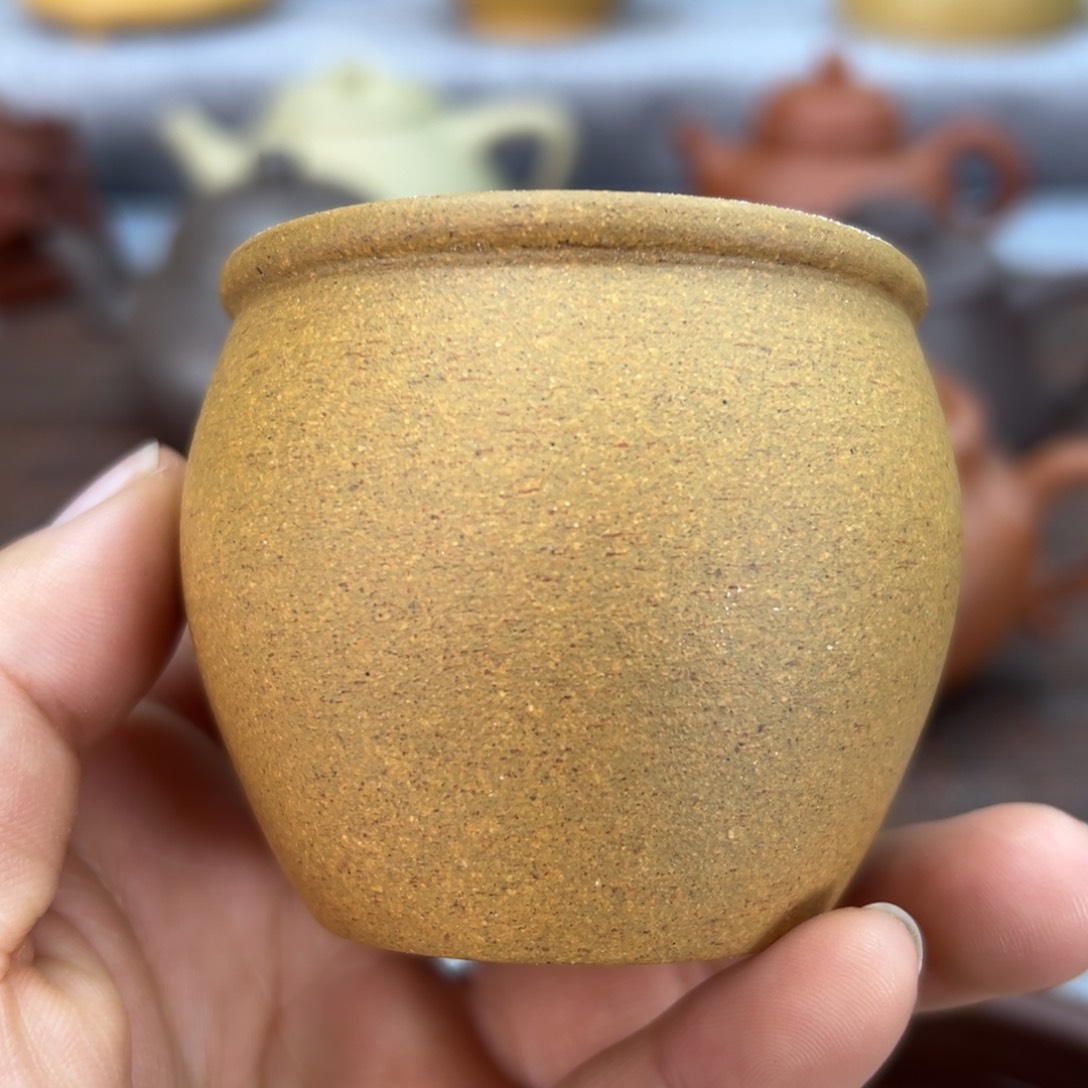 紫砂茶壶黄金段矿料杯