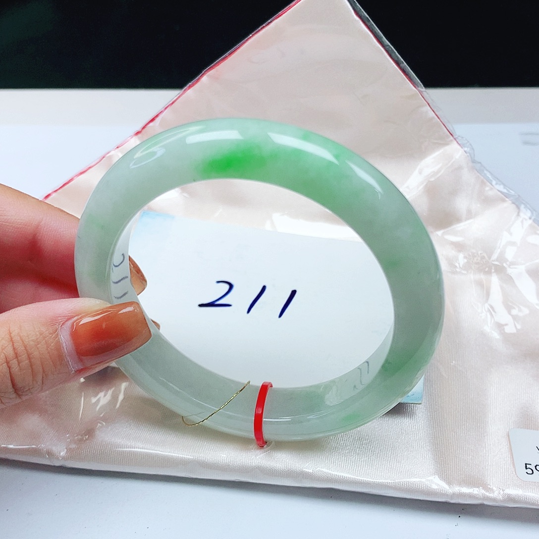 翡翠手镯未镶嵌 正圈59+