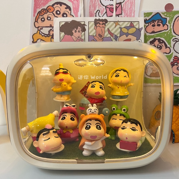 春日部的淘气包小新创意可爱手办摆件