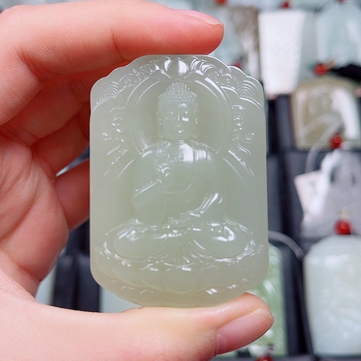 遇****和田玉未镶嵌挂件