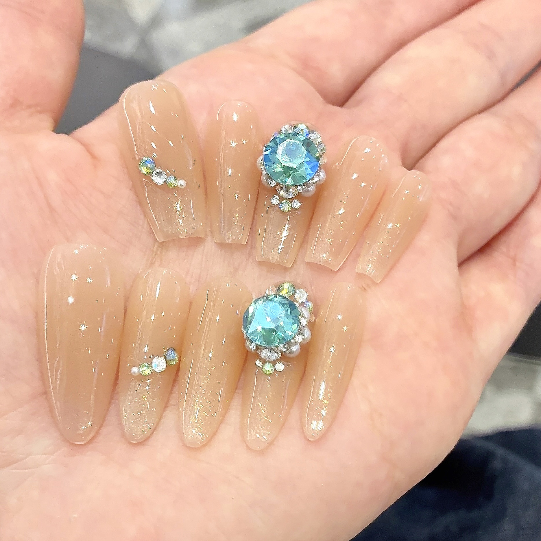 郭小双穿戴甲【天空之境】全华版手工穿戴甲10片盒装-H31392