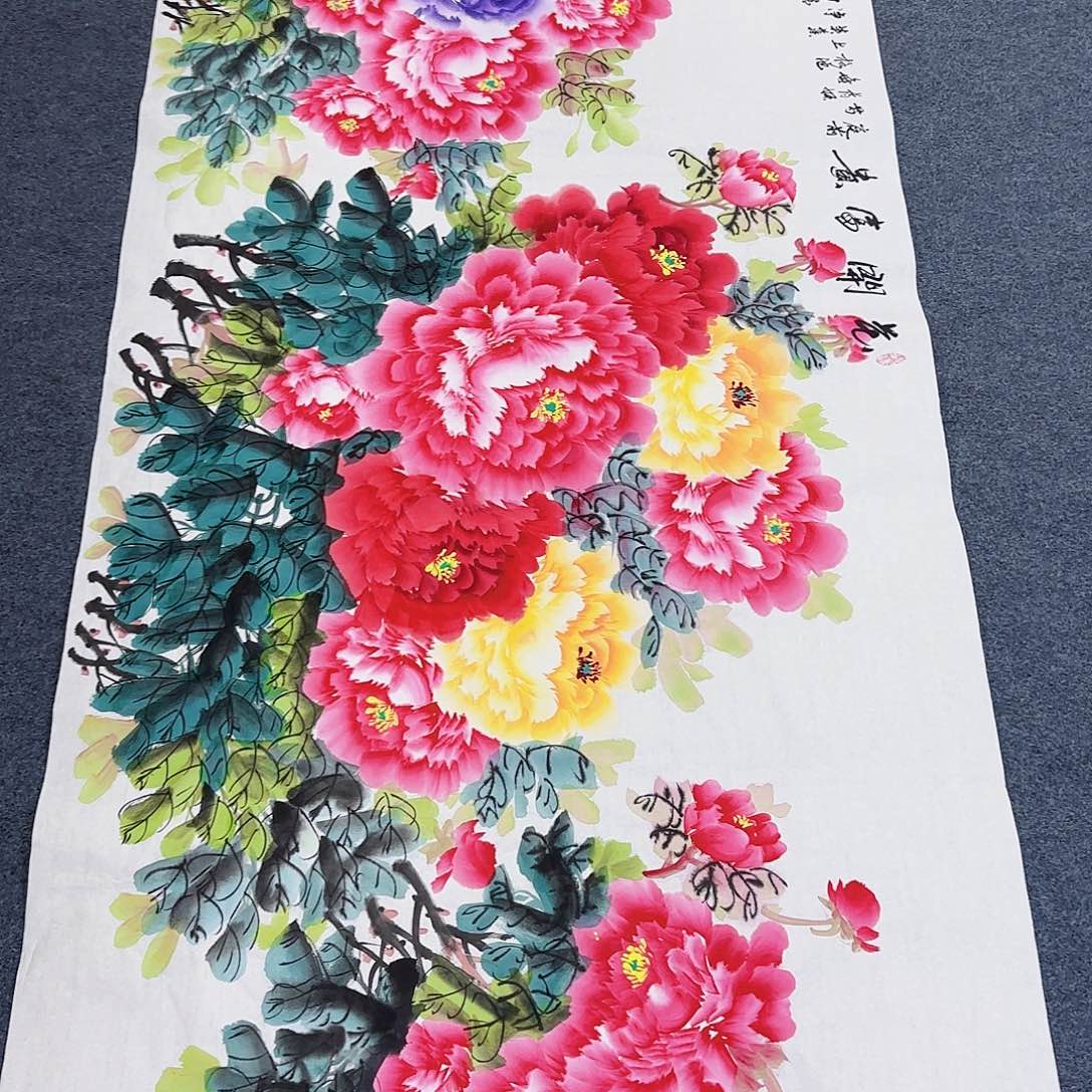 国画作品小姐姐放漏中