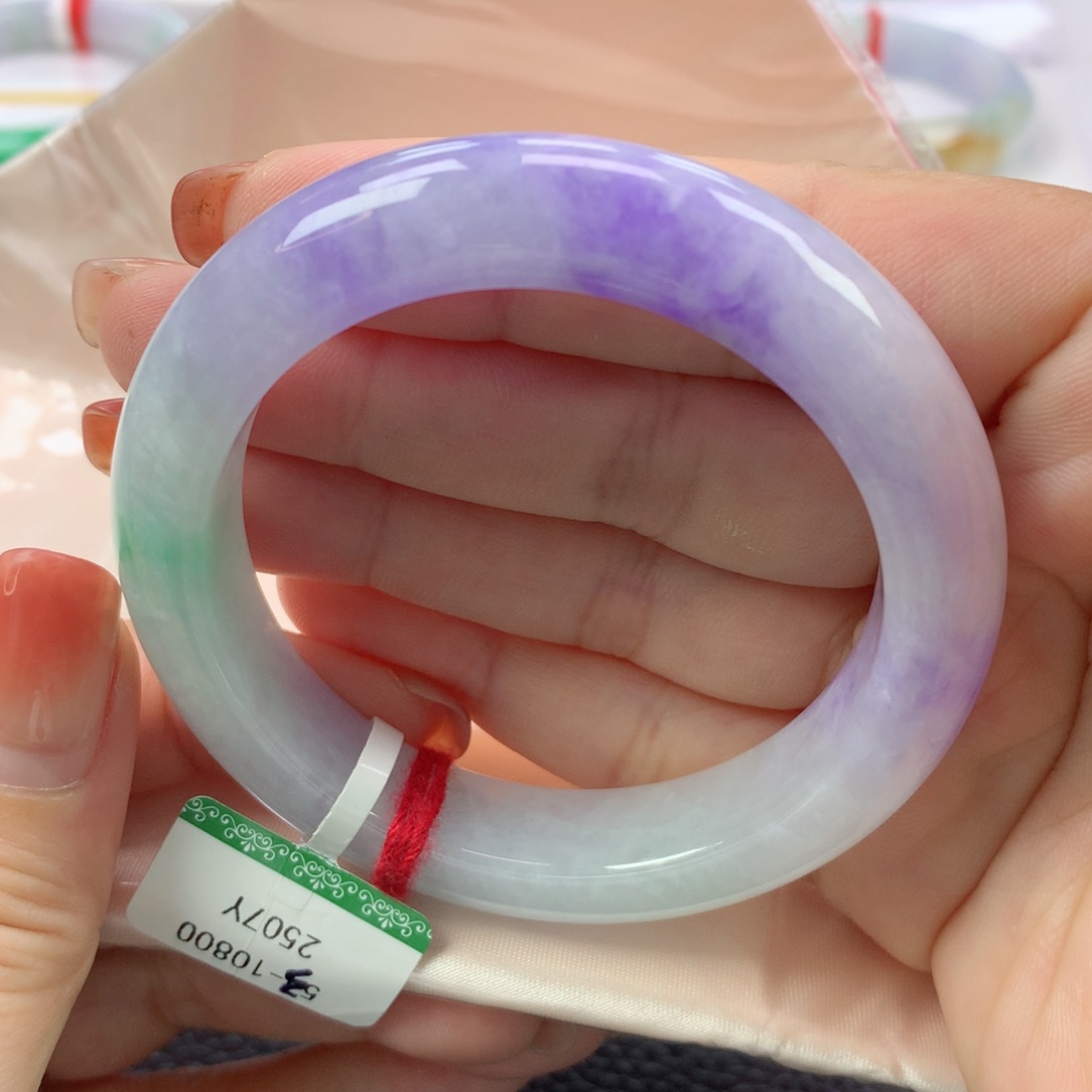 翡翠手镯未镶嵌缅甸天然翡翠53圈