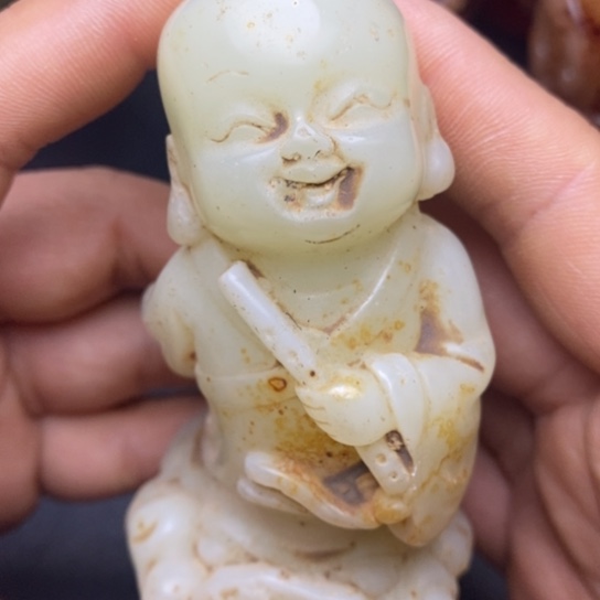 白玉菩提吊坠摆件