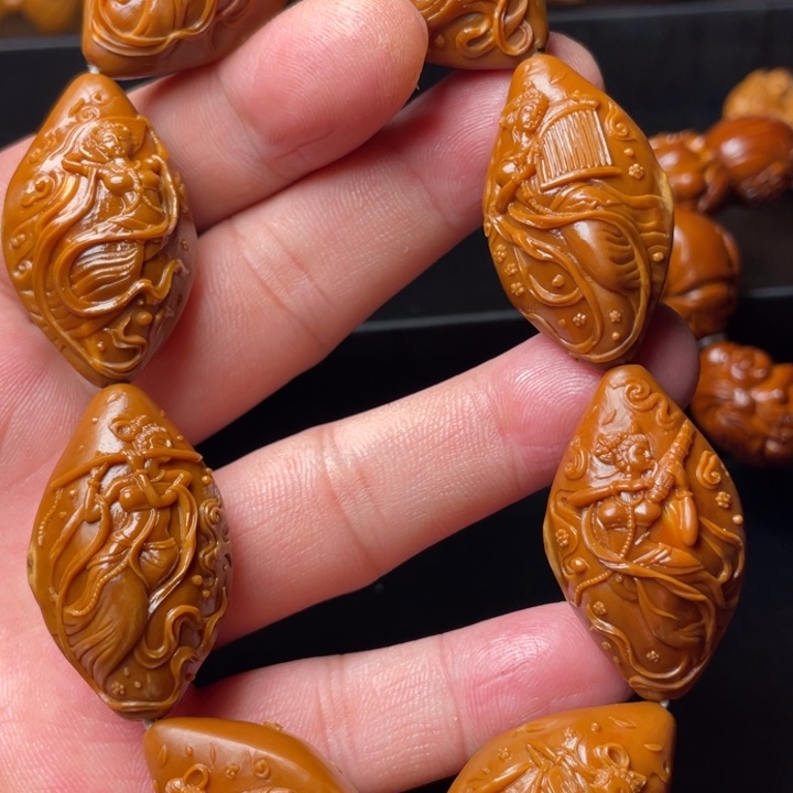 橄榄核手串/手链ぃ***ジ2.1纯手工飞天美女