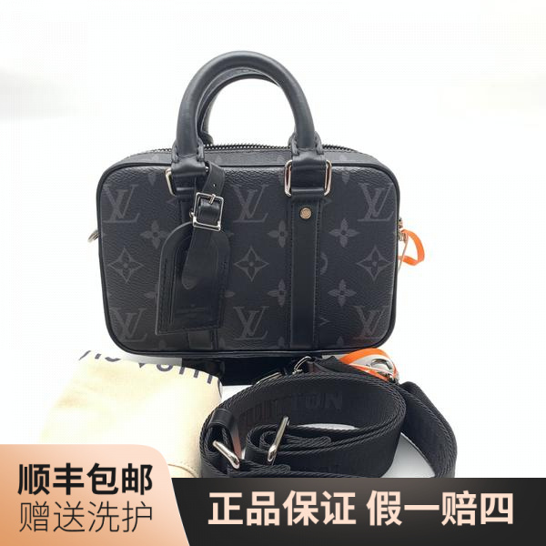 99新 LouisVuitton/路易威登 LV黑老花斜挎包/10016468斜挎包男包