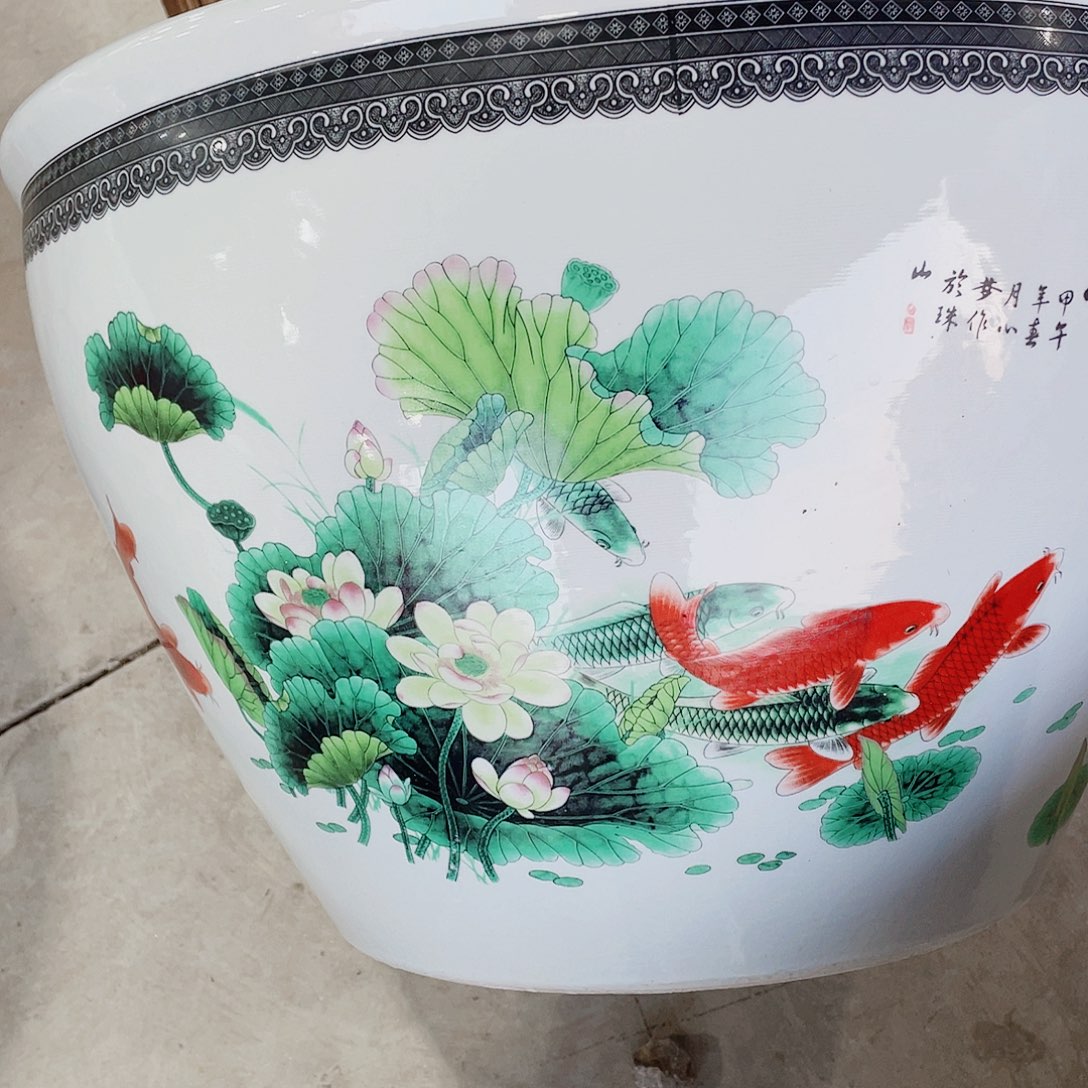 陶景德镇陶瓷鱼缸