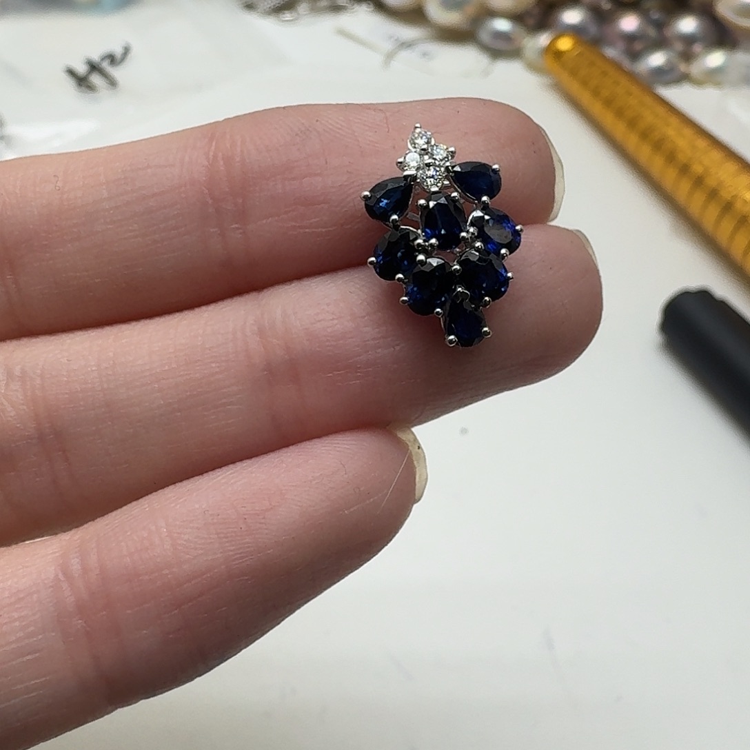 蓝宝石未镶嵌颈饰