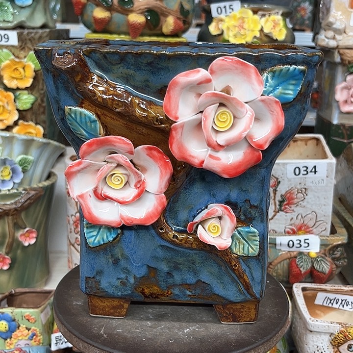 紫砂花盆粗陶材质多肉花盆