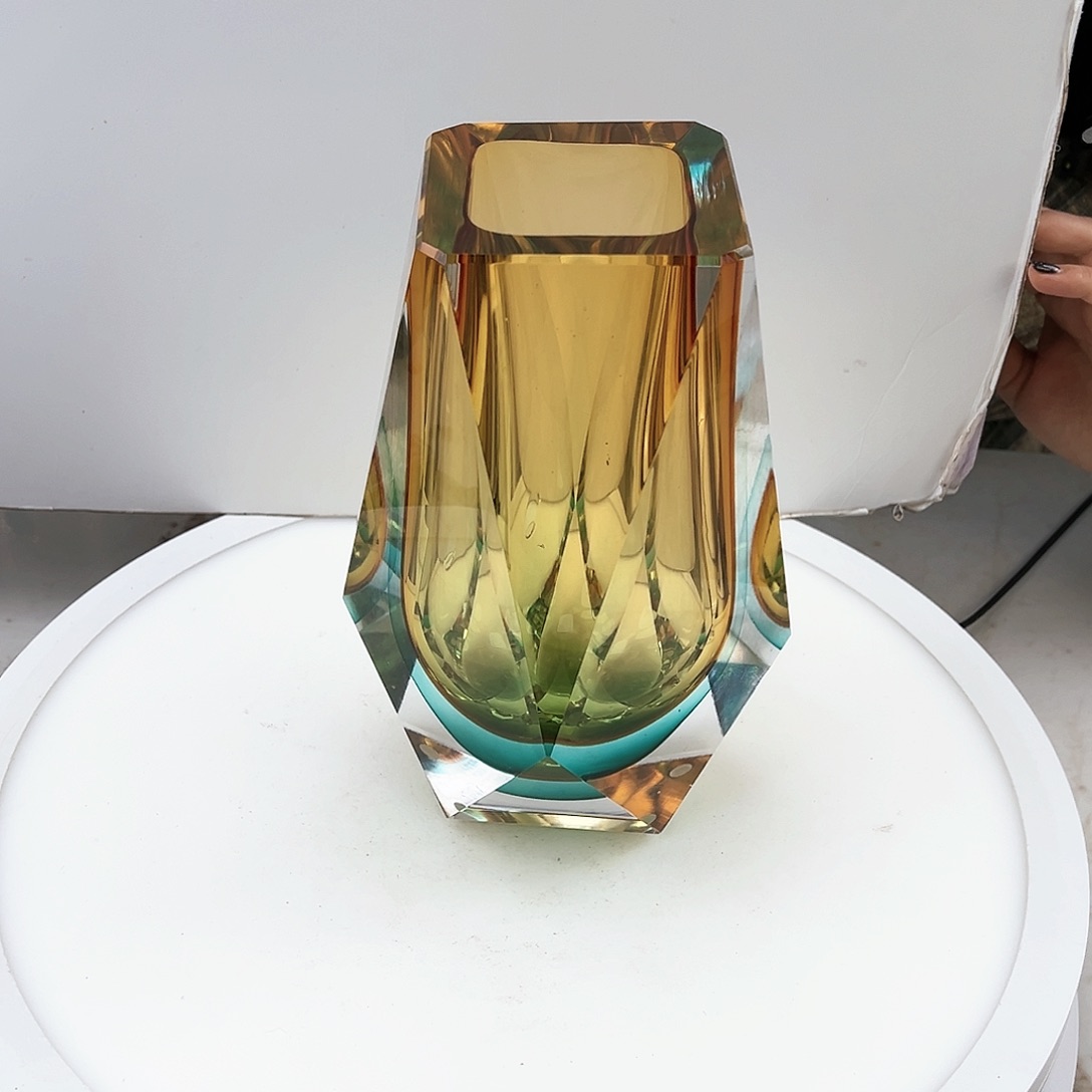 茶盏琉璃水晶花瓶