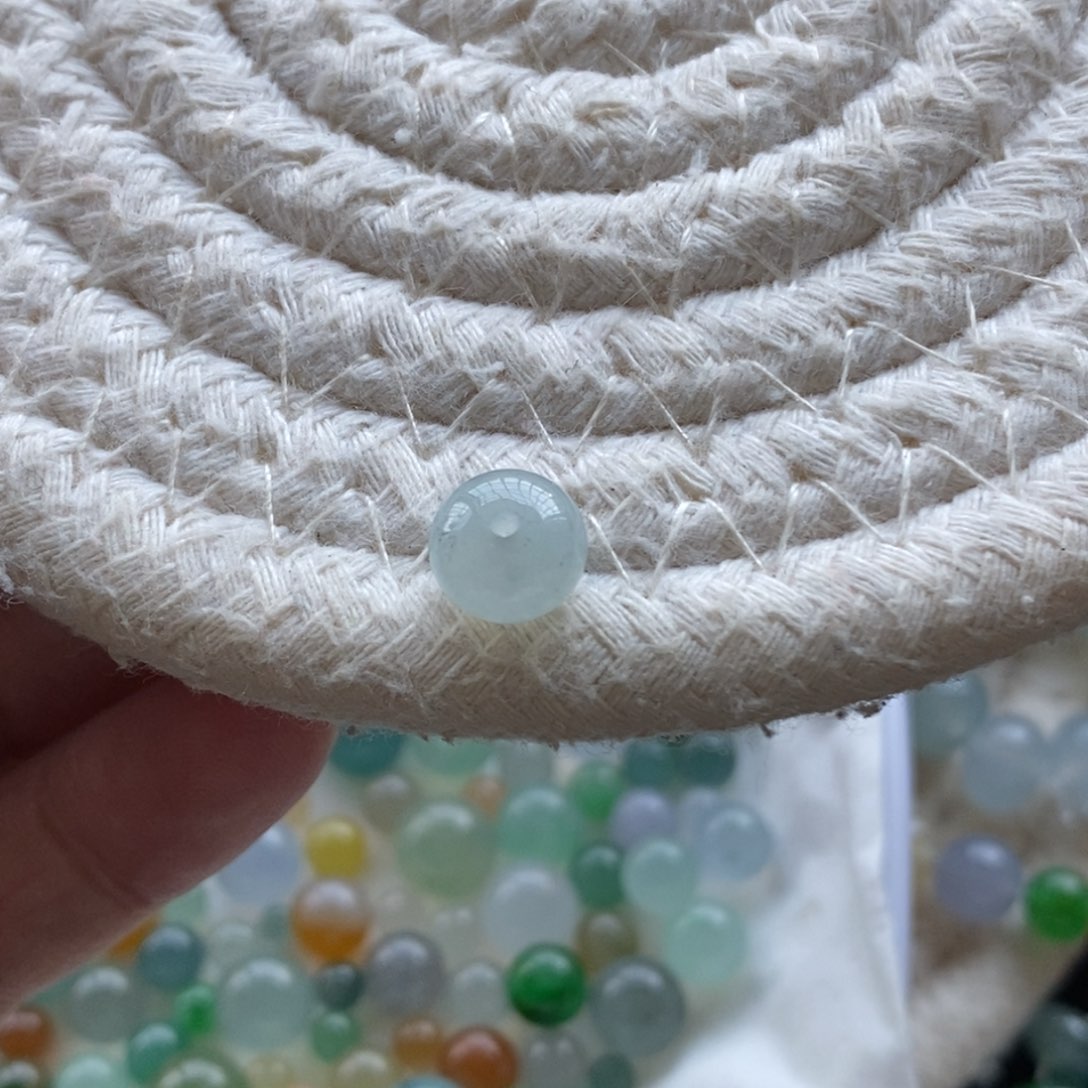 散珠翡翠8.3×5.6天然翡翠A货散珠