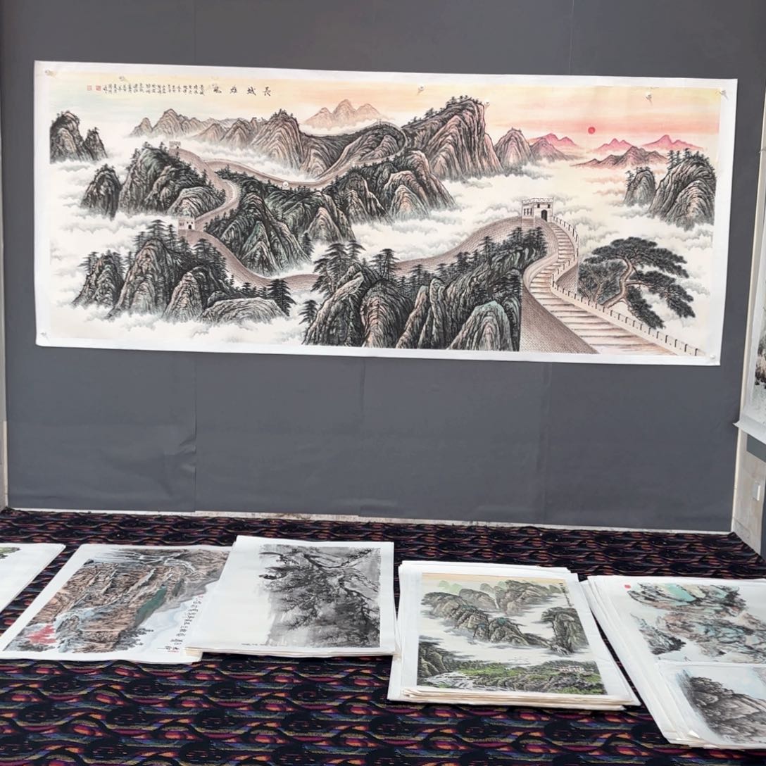 国画丈二山水作品