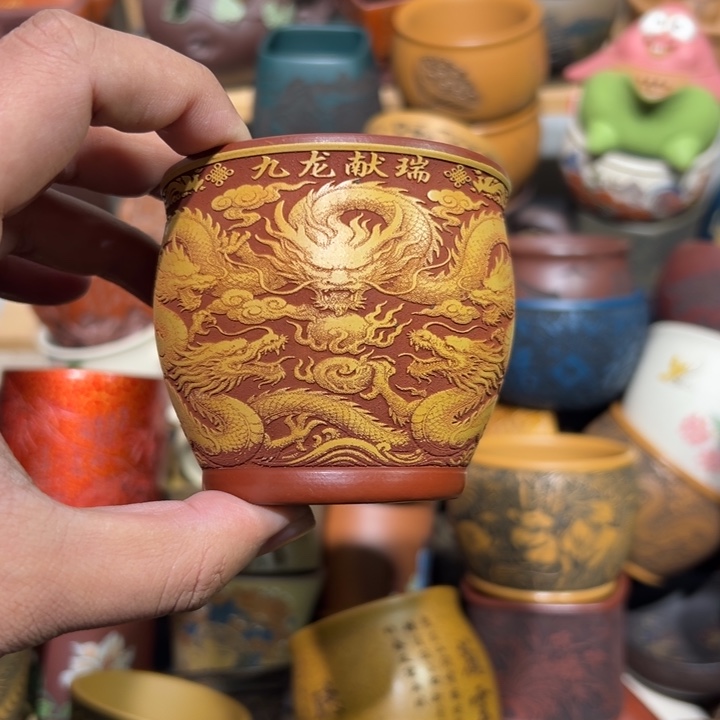 紫砂茶杯宜兴紫砂主人杯