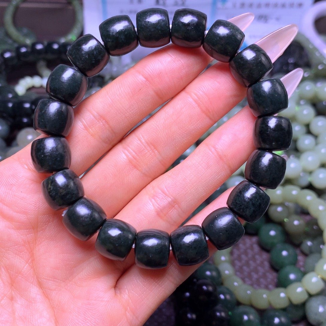 和田玉未镶嵌手串卡12