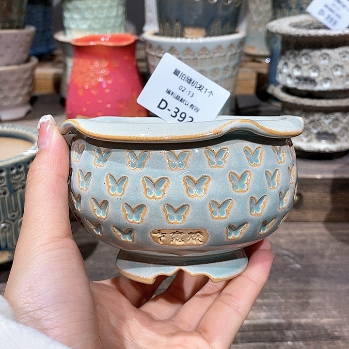 七里烧花盆2-13-392口径8