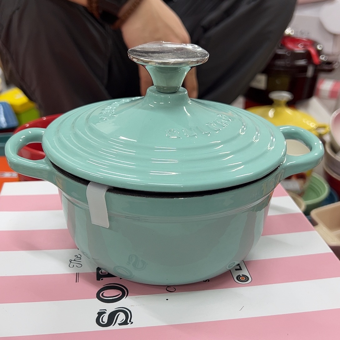 陶瓷15cm小锅炫彩清水蓝