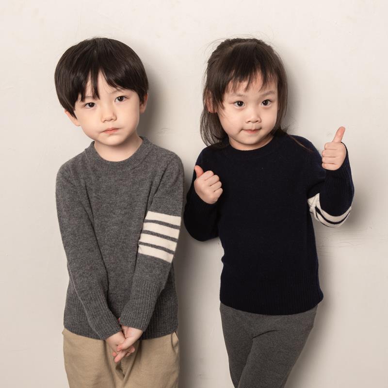 【羊毛】男童毛衣秋冬款儿童羊毛衫2025新款洋派韩版圆领加厚