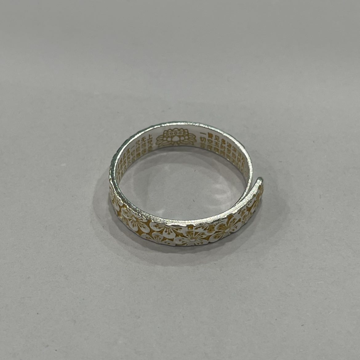 足银戒指 梅花戒 甜美风民族风通用女可调节百搭银戒甜美排戒76