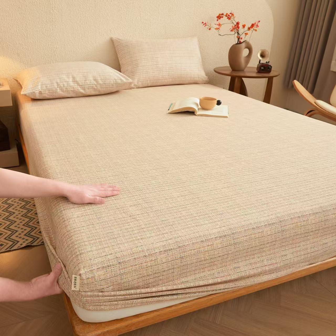 手工原棉防滑床老粗布床单单件原棉老粗布三件套夏季软凉席亲肤