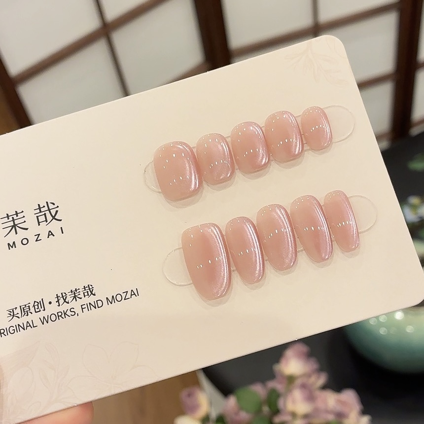 茉哉W现货【小灯带】纯手工定制美甲拆卸穿戴甲P0015