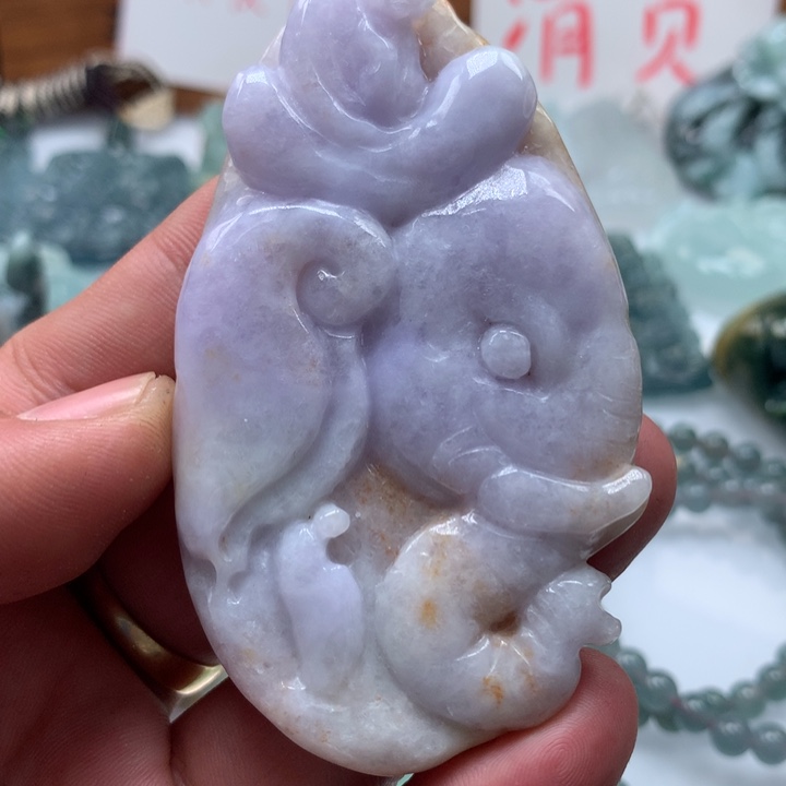 翡翠颈饰未镶嵌保真天然A货翡翠