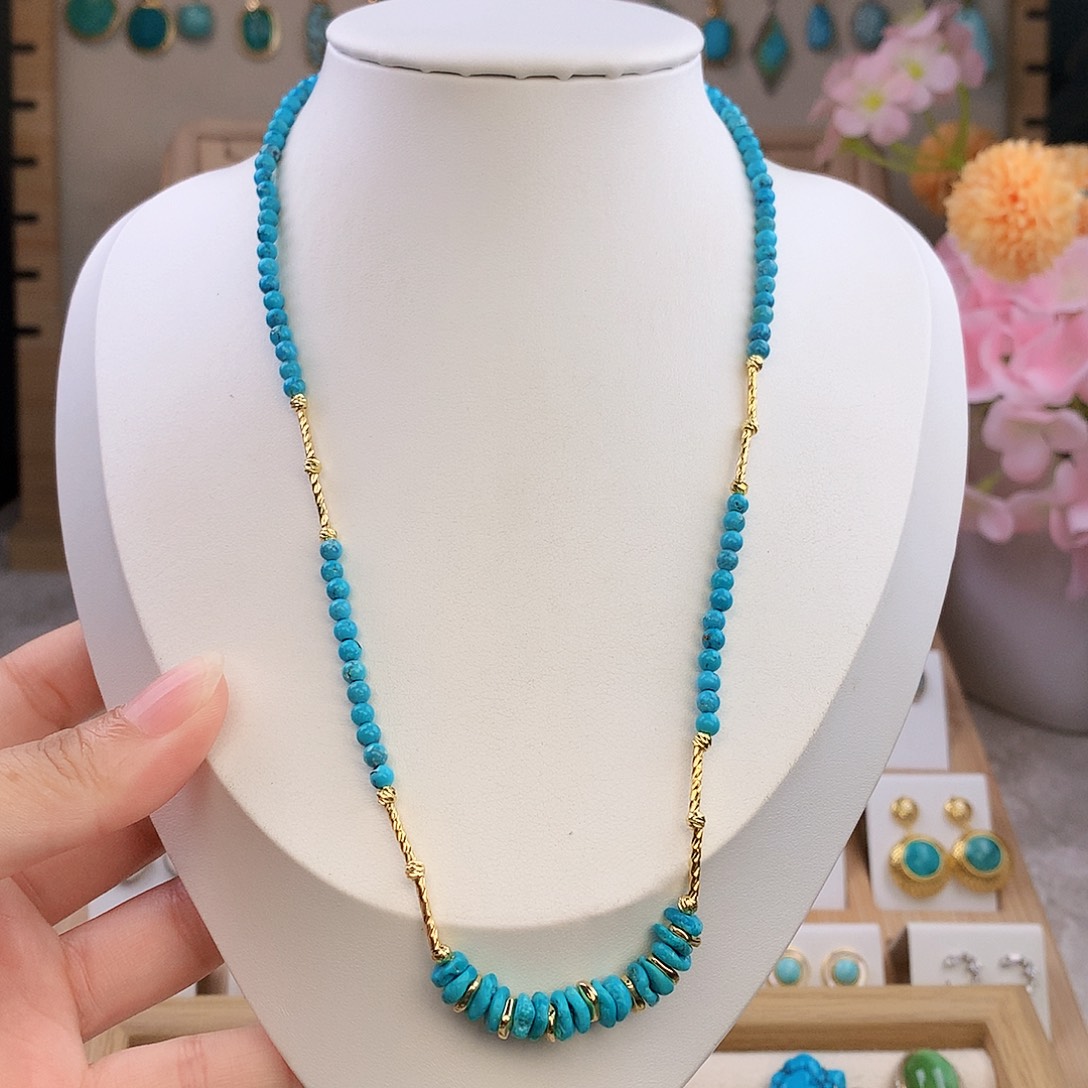 绿松石未镶嵌颈饰