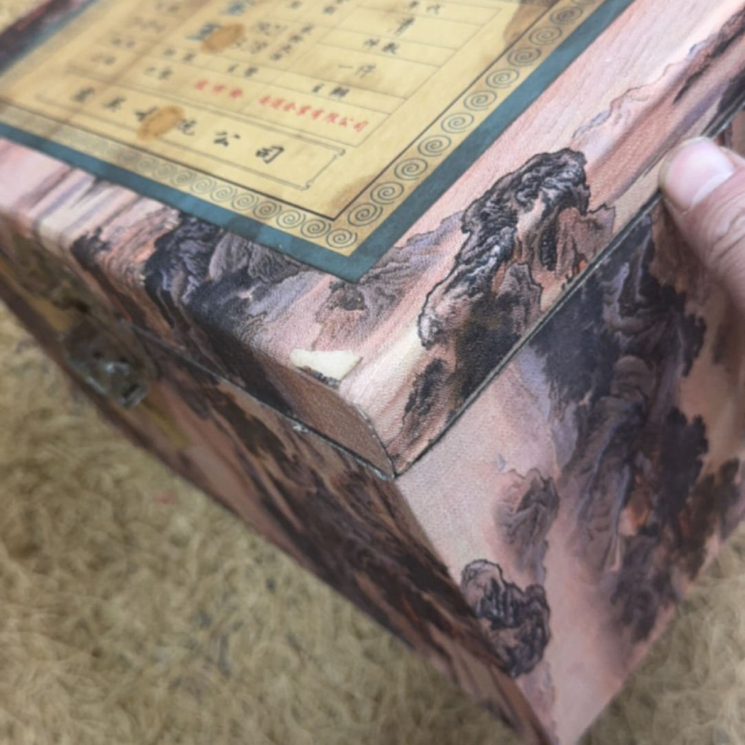 【闪购链接】山水木盒王保 摆件摆件 闷 工艺复古风