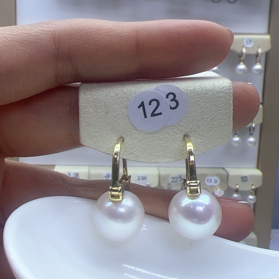淡水珍珠耳饰银S925镶嵌