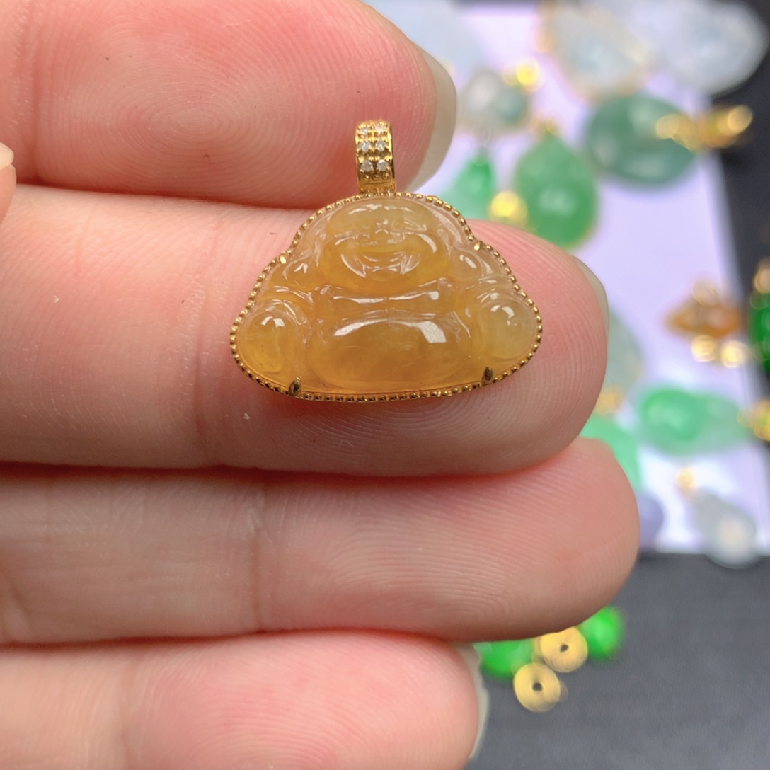 【闪购商品】颈饰18K金镶嵌翡翠翡翠