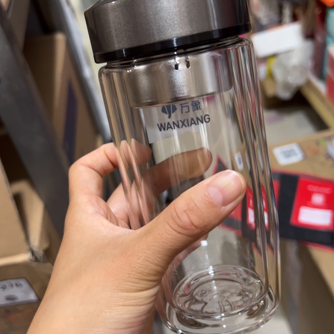 万象时空知了v406玻璃杯360玻璃杯➕杯套➕除垢剂