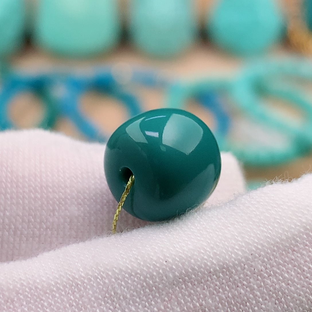 绿松石珠宝奇石未镶嵌10.2✖️9.4mm