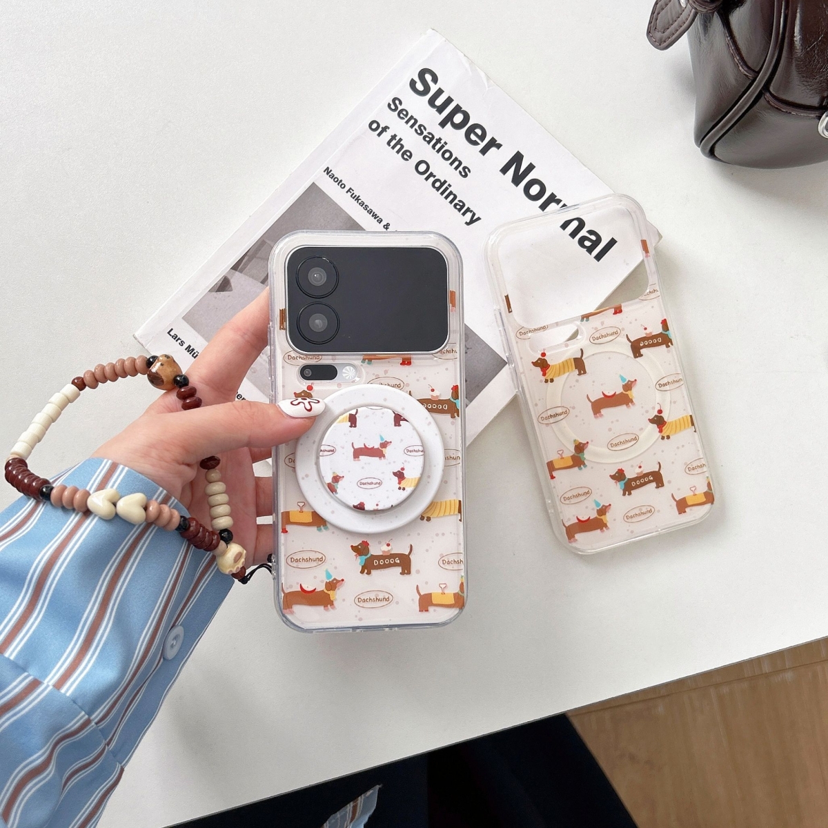 韩系腊肠狗适用小米17Promax手机壳小米14Pro磁吸支架男女通用