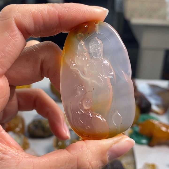 玛瑙/玉髓吊坠(不含链)未镶嵌