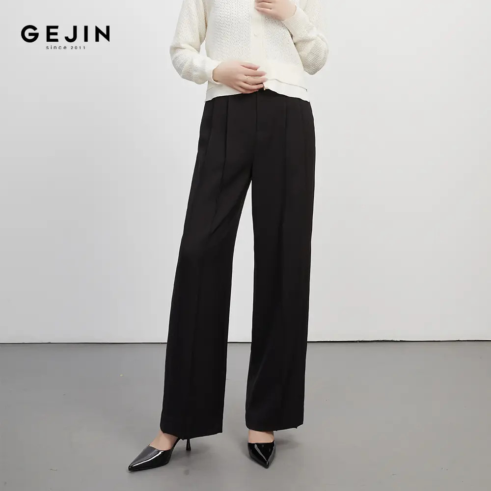 GEJIN/歌锦秋季新款双折线设计时尚帅气休闲百搭直筒裤9322530347