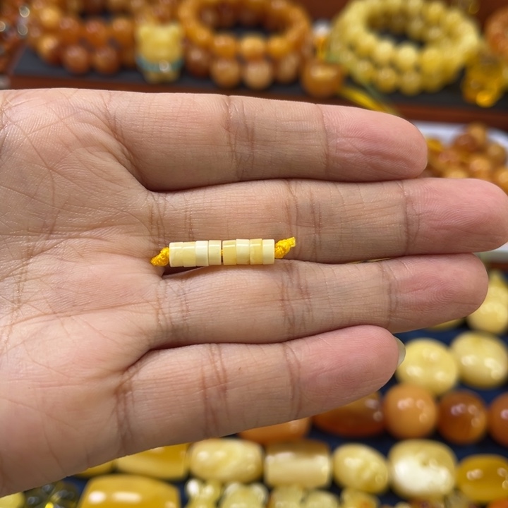 琥珀未镶嵌裸石卡4加隔片一组精工微瑕漏