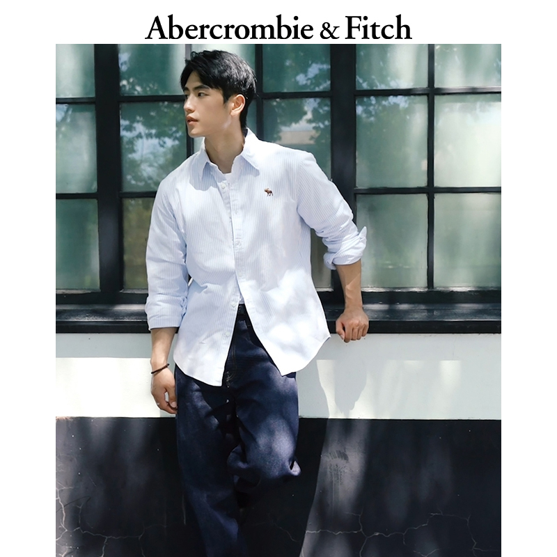 【李现同款】AF男装25秋冬经典小麋鹿牛津通勤长袖衬衫KI125-5224
