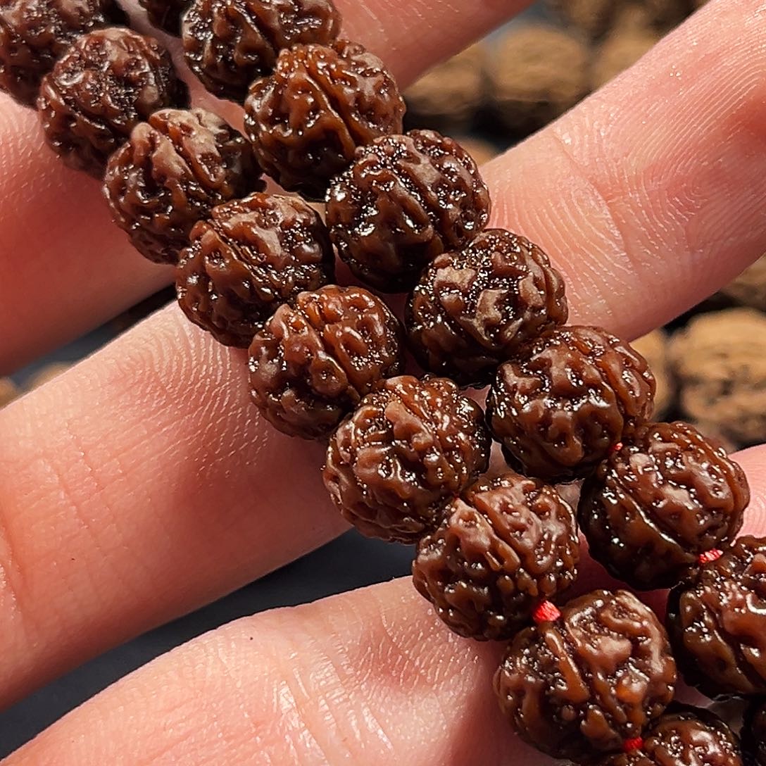 钧***木质金刚菩提赤玉梅花108