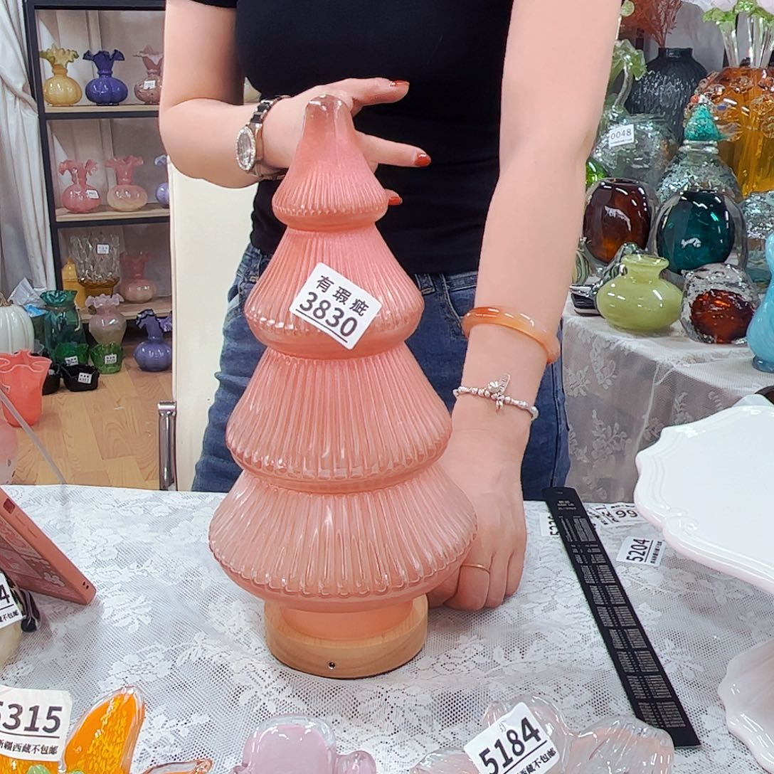 3730大圣诞树瑕 家悦琉璃摆件福利不含灯座