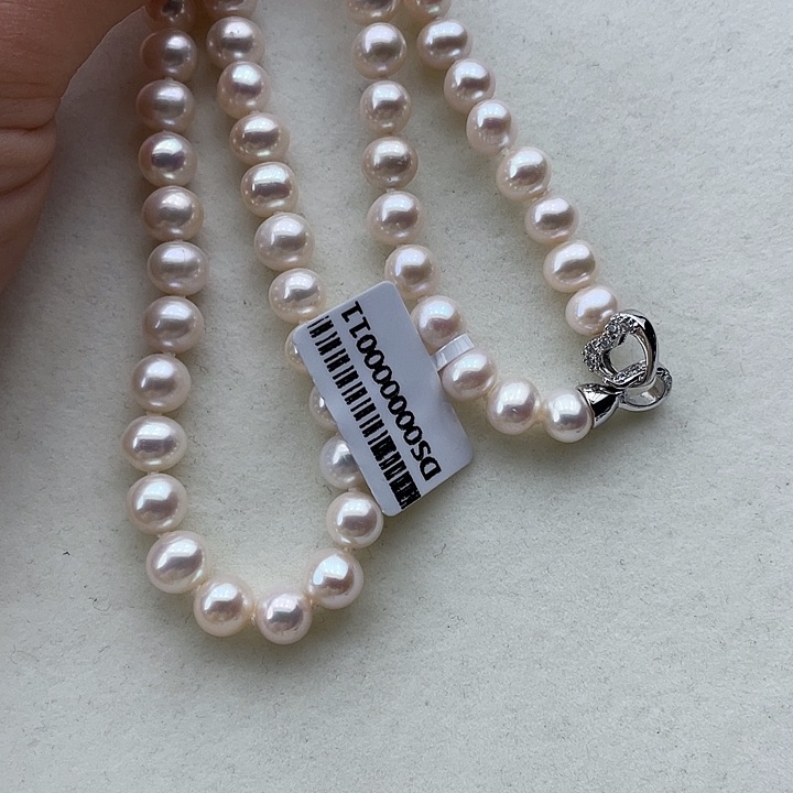 淡水珍珠未镶嵌颈饰卡7➕极光蔓塔玫瑰色