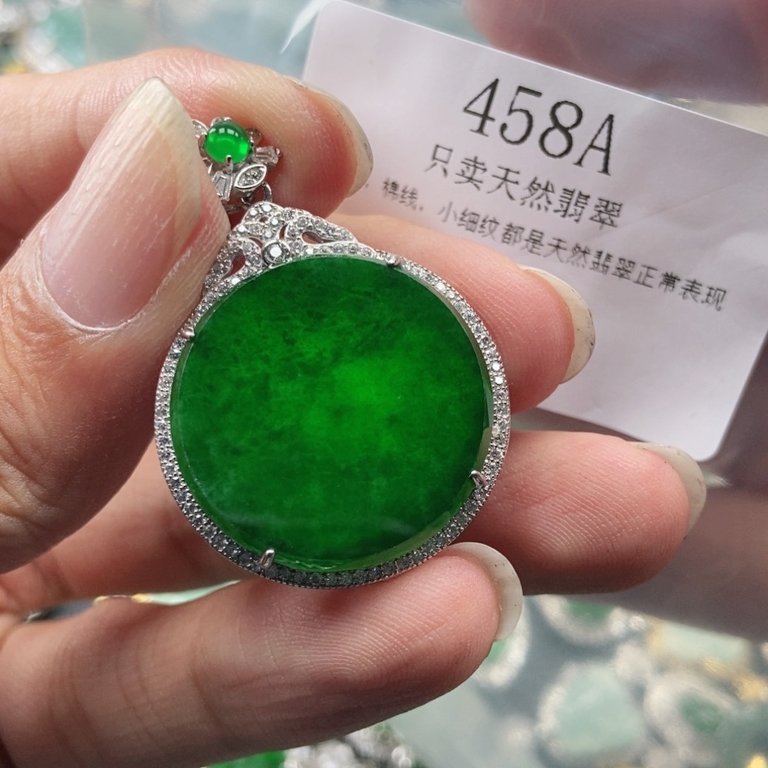 【闪购商品】翡翠银S925镶嵌吊坠(不含链)