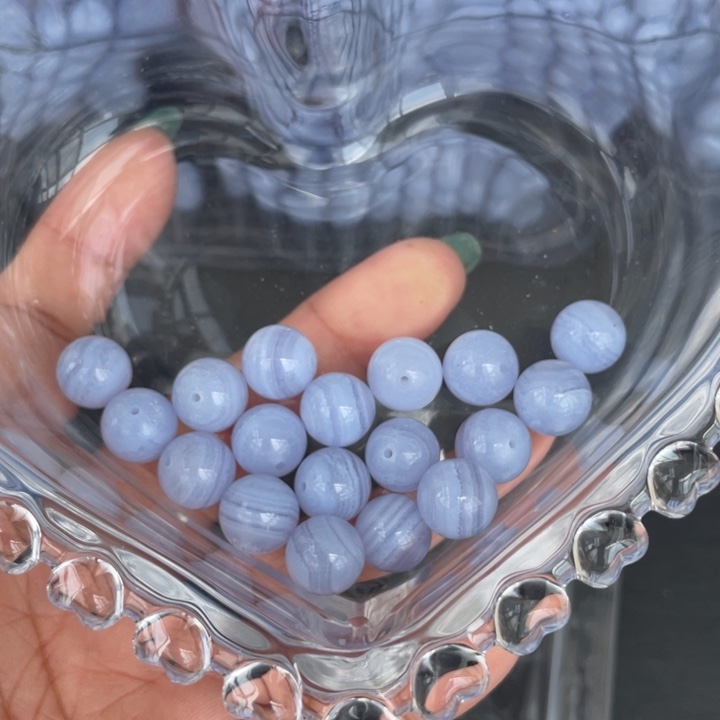 水晶手串未镶嵌11mm蓝纹玛瑙单珠2多样性发其2