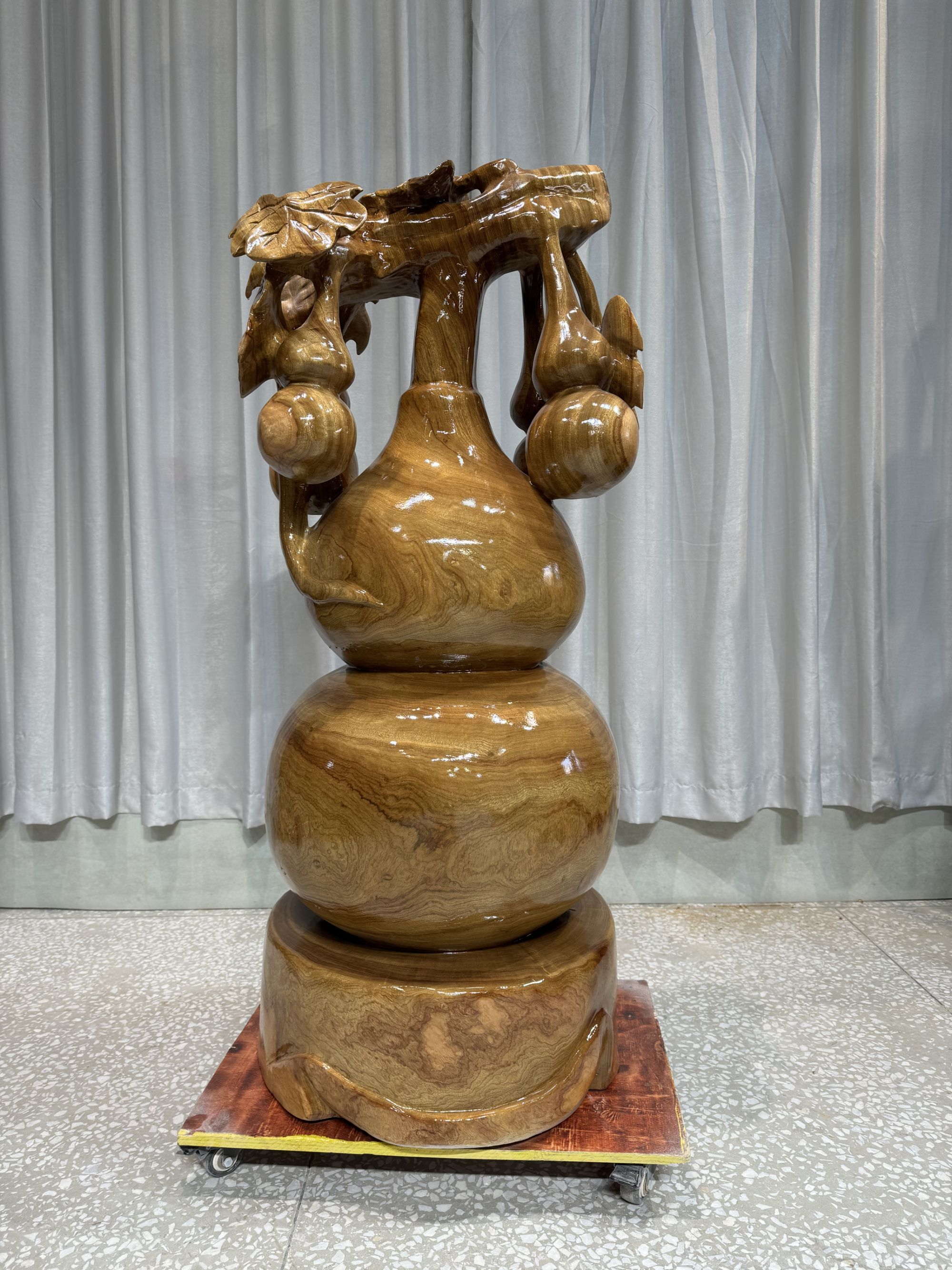 实木根雕摆件葫芦五福临门，实物以直播间为准