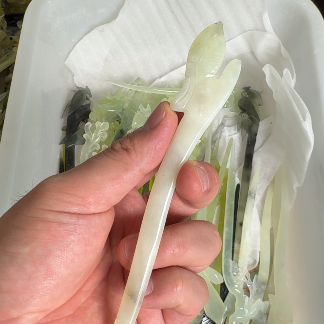 岫玉发簪未镶嵌明君玉簪贼拉好看