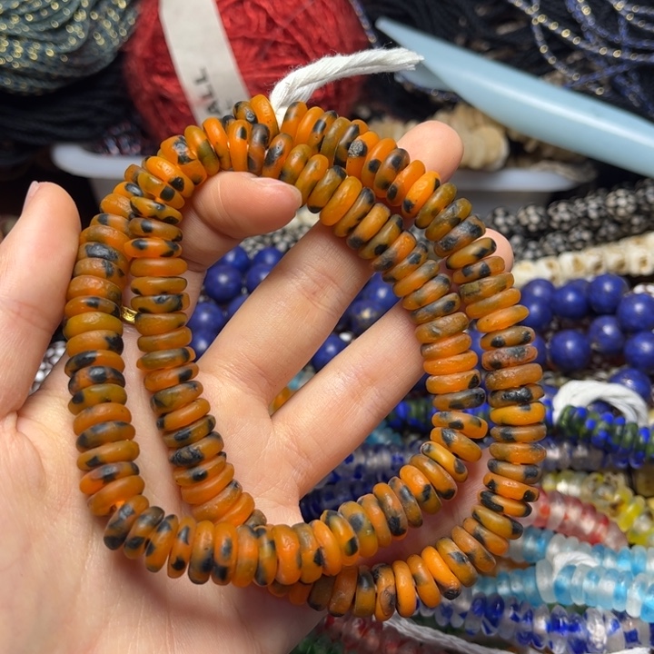 玻璃颈饰7238 甜甜圈一条