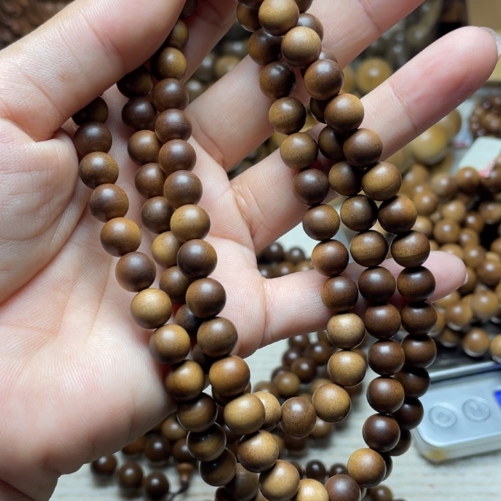 林***克檀香木手串/手链印度老山檀香0.8多圈檀香王